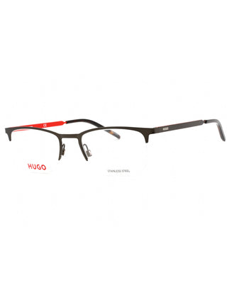 HUGO HG 1019 eyeglasses in matte grey with clear demo lenses, 53mm size.