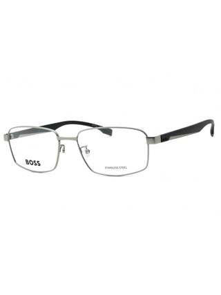 Hugo Boss BOSS 1470/F eyeglasses in matte dark ruthenium with clear demo lenses, 57mm.