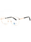 028 - shiny rose gold/clear demo lens