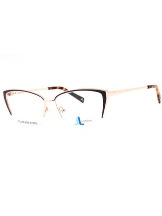 J. Landon JL5010 eyeglasses featuring a sleek, lightweight black metal frame with a modern rectangular design.