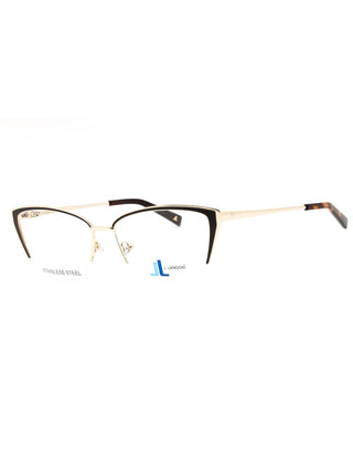 J. Landon JL5010 eyeglasses featuring a sleek, lightweight black metal frame with a modern rectangular silhouette.