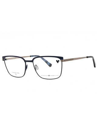 Joseph Abboud JA4111 eyeglasses featuring a sleek, rectangular metal frame in a classic matte black finish.