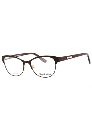 Matte brown Juicy Couture JU 216/G eyeglasses with clear demo lenses, 51mm frame.