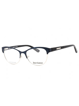 Matte teal Juicy Couture JU 216/G eyeglasses with clear demo lenses, 51mm.