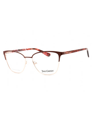 Burgundy Juicy Couture JU 238/G eyeglasses with clear demo lenses, 53mm wide, featuring a stylish full-rim design.
