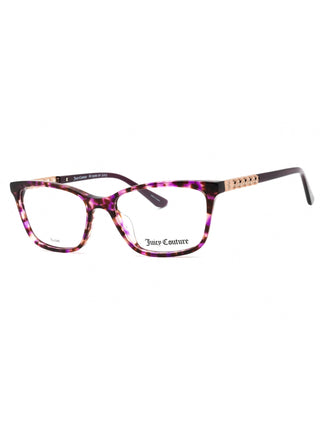 Juicy Couture JU 249 Violet Havana eyeglasses with clear demo lenses, 53mm.