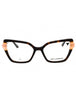 243 - DARK TORTOISE/ROSE/Clear demo lens