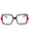 255 - DARK TORTOISE/RED/clear demo lens