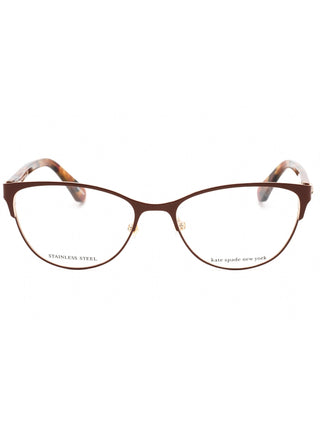 Kate Spade Hadlee eyeglasses with black acetate frames and a subtle cat-eye shape.