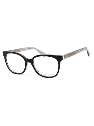 Kate Spade Payton black full-rim eyeglasses with clear demo lenses, 52mm.