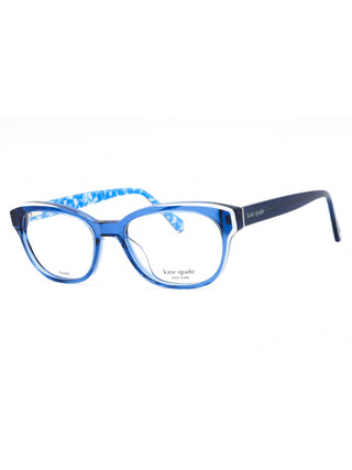 Kate Spade Zelda oval eyeglasses featuring a sleek, lightweight metal frame in a classic gold finish.