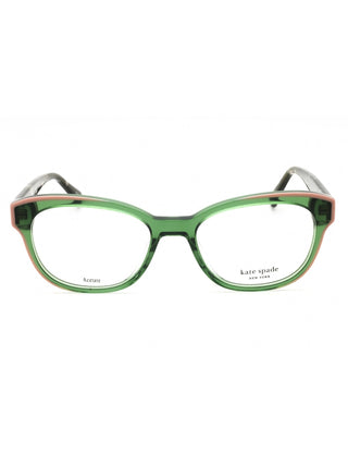 Kate Spade ZELDA oval eyeglasses featuring a sleek, lightweight metal frame in a classic gold finish.