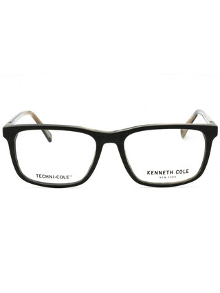 Kenneth Cole New York KC0359 men's black full-rim square eyeglasses with silver accents.