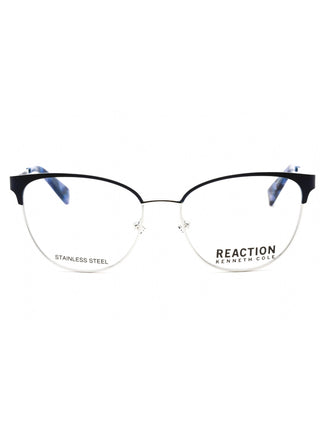 Kenneth Cole Reaction KC0877 men's black rectangular eyeglasses with thin metal frames.
