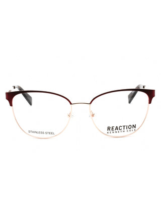 Kenneth Cole Reaction KC0877 men's black rectangular eyeglasses with thin metal frames.