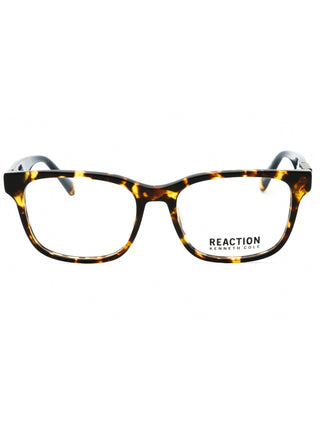 Kenneth Cole Reaction KC0941 men's black square eyeglasses with silver accents.