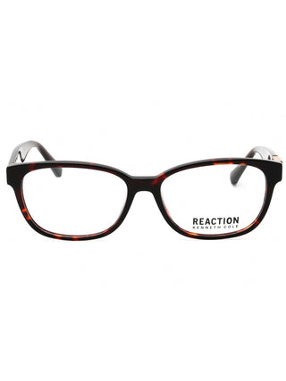 Kenneth Cole Reaction KC0942 men's black rectangular eyeglasses with clear lenses.