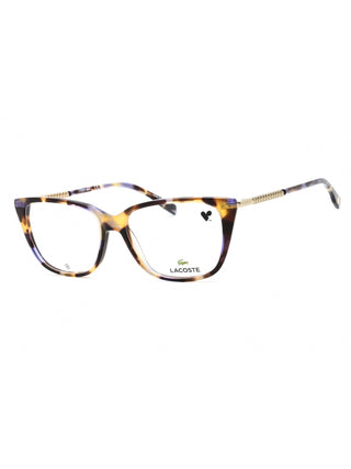 Lacoste L2939 Havana Purple eyeglasses with clear demo lenses, 54mm size.