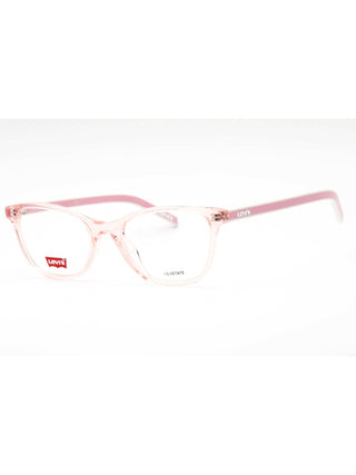Pink Levi's LV 1022 eyeglasses with clear demo lenses, 52mm size, and a stylish full-rim design.