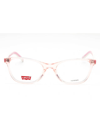 Levi's LV 1022 eyeglasses with a black full-rim square frame, silver accents, and clear lenses.
