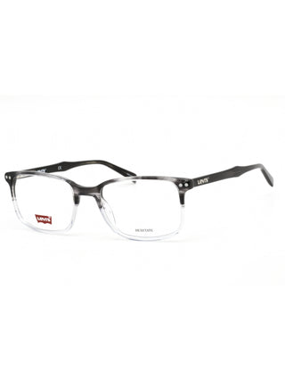 Levi's LV 5019 black rectangular eyeglasses with silver temple accents.