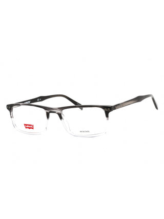 Levi's LV 5020 black rectangular eyeglasses with silver temple accents.