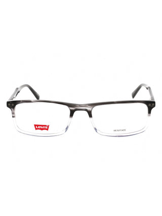 Levi's LV 5020 black rectangular eyeglasses with silver temple accents.