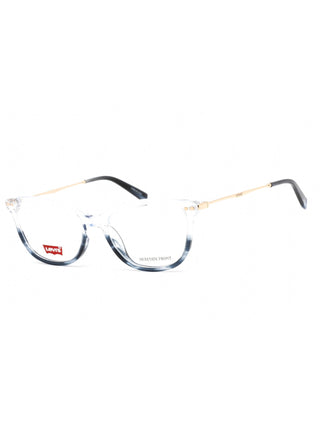 Levi's LV 5021 oval eyeglasses with blue horn frames and clear lenses.