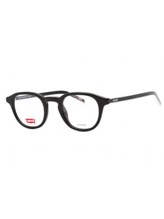 Black Levi's LV 1029 eyeglasses with clear demo lenses, featuring a sleek, modern design.