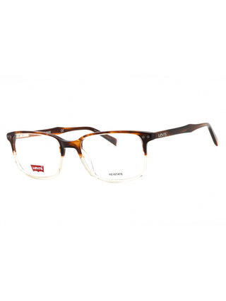 Levi's LV 5019 eyeglasses, brown horn frame with clear demo lenses, 54mm size.