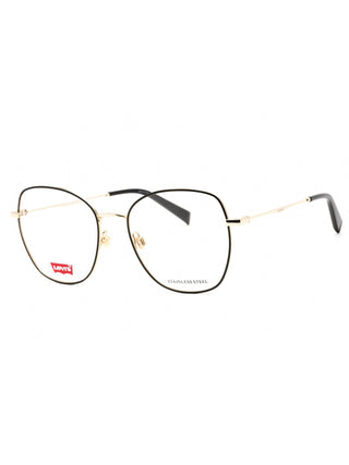Black Levi's LV 5023 oval eyeglasses with clear demo lenses, 52mm frame.
