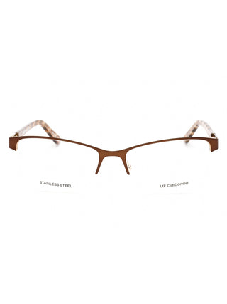 Liz Claiborne L 615 eyeglasses featuring a sleek, lightweight metal frame in a classic rectangular shape.