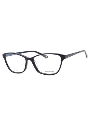 Liz Claiborne L 664 blue eyeglasses with clear demo lenses, 55mm size.