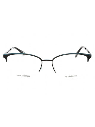 Liz Claiborne L 673 women's eyeglasses with a semi-rimless silver metal frame and rectangular lenses.