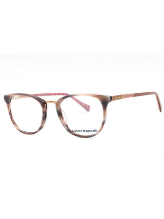 Lucky Brand D217 pink horn eyeglasses, 51mm, with a stylish full-rim acetate frame.