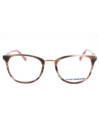 Lucky Brand D217 women's eyeglasses with a black full-rim acetate frame and silver temple accents.