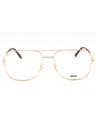 032 - Shiny Pale Gold / Dark Havana/Clear demo lens