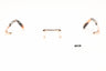 028 - shiny rose gold/clear demo lens