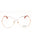 028 - shiny rose gold/clear demo lens