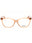 045 - shiny light brown/clear demo lens