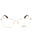 028 - shiny rose gold/clear demo lens