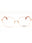 033 - pink gold/clear demo lens