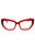 066 - shiny red / clear