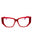 066 - shiny red/clear/blue-light block lens