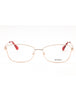 028 - shiny rose gold/clear demo lens