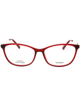 Max & Co. MO5083 eyeglasses featuring a sleek, lightweight acetate frame in a classic rectangular shape.