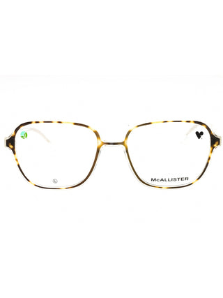 McAllister MC4534 eyeglasses featuring a sleek, lightweight black metal frame with a modern rectangular silhouette.