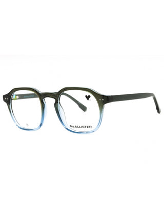 McAllister MC4535 eyeglasses featuring a sleek, lightweight black metal frame with a modern rectangular design.