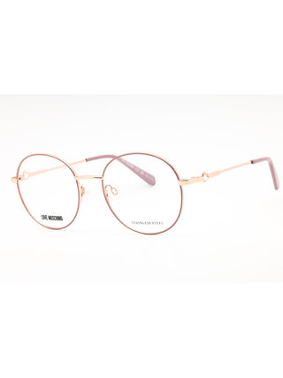 Moschino Love MOL617/TN eyeglasses featuring a sleek, lightweight black frame with signature gold-tone logo detailing.