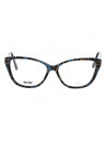 0EDC 00 - BLACK BLUE HAVANA/clear demo lens